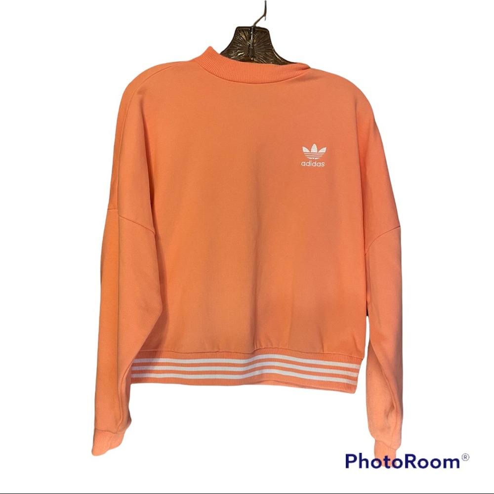 Adidas Rare Pharrell Williams Trefoil HuHiking Coral Sweatshirt Womans Large